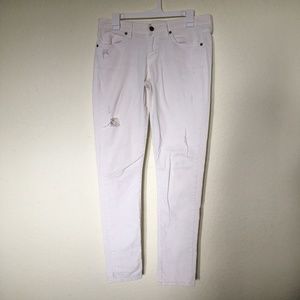 Rich & Skinny white distressed jeans. Size 29